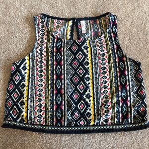 🌸 Funky Patterned Crop Top